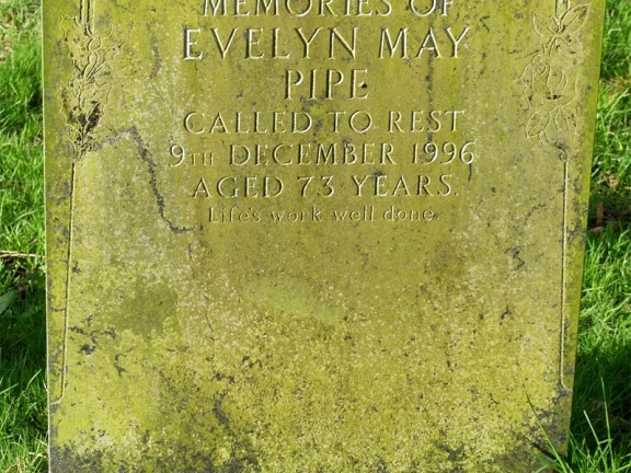 PIPE Evelyn May died 1996